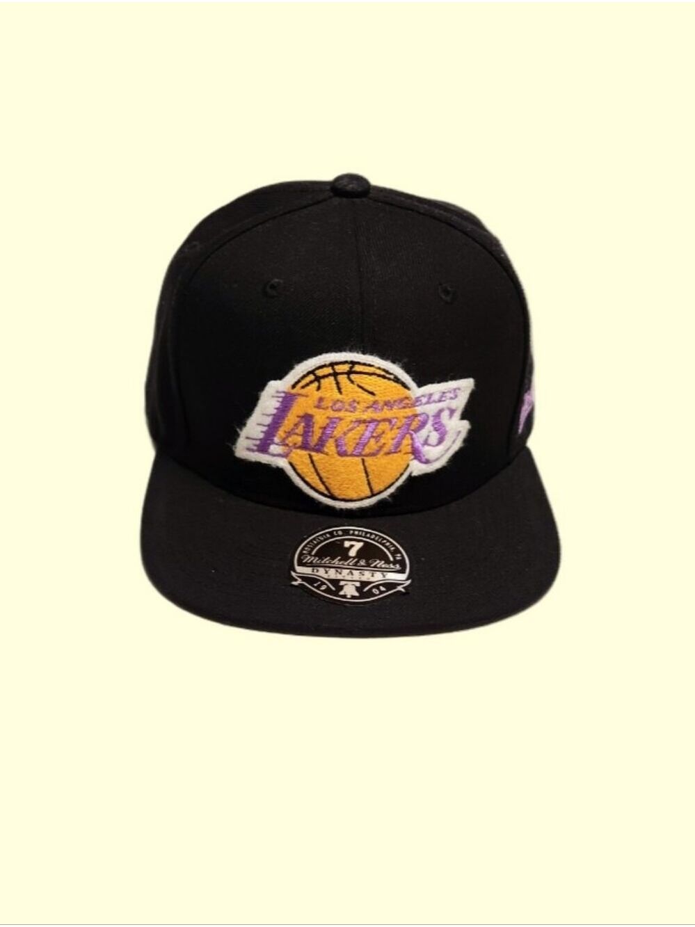 Mitchell & Ness Los Angeles Lakers NBA Fitted Cap Black Purple Gold Size 7